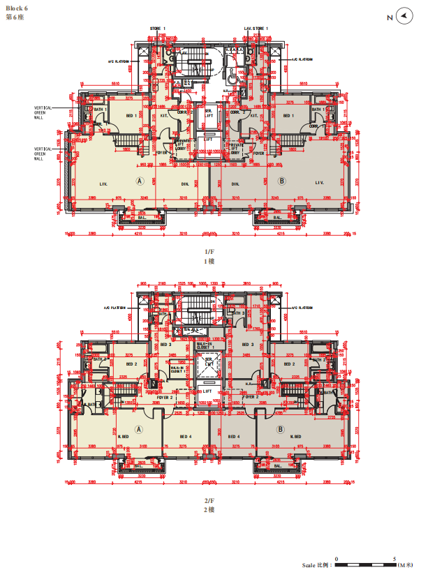One Stanley 平面圖則 單位分佈